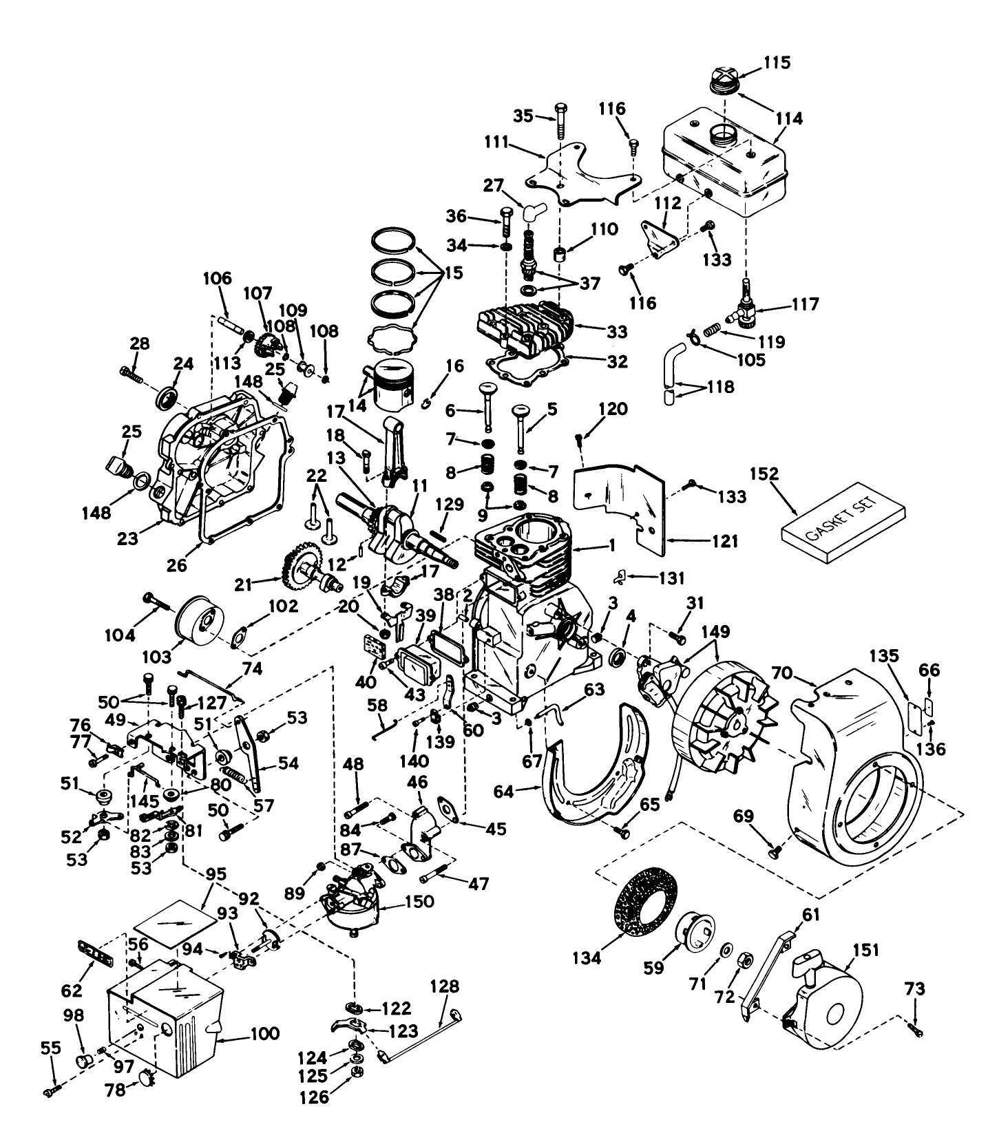 Engine Model No. H35-45171f Parts List