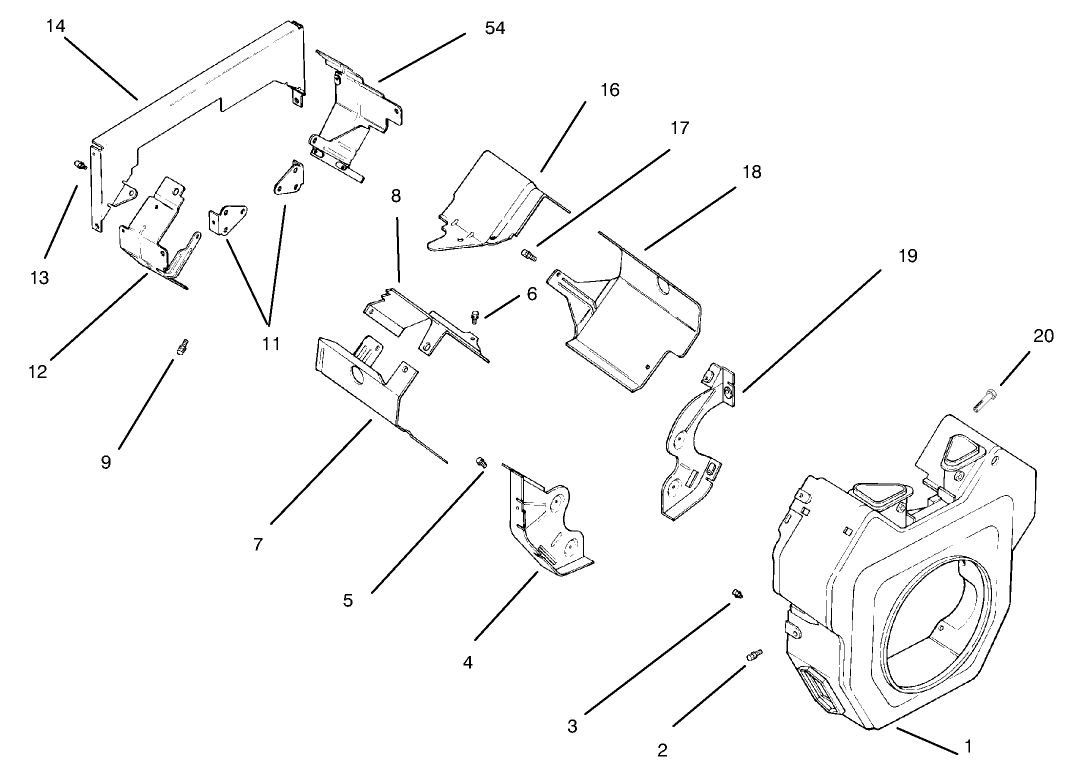 Baffles & Shroud-Kohler Engine Model Ch20qs Ps 64556