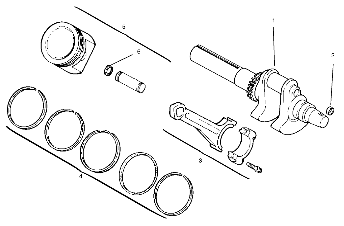 Crankshaft, Piston And Rings