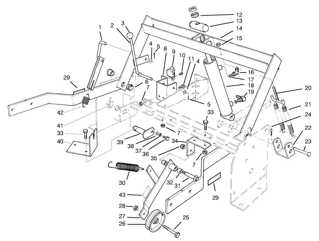 Parking Brake & Lift Frame Assembly