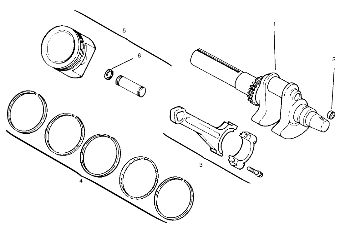 Crankshaft, Piston And Rings