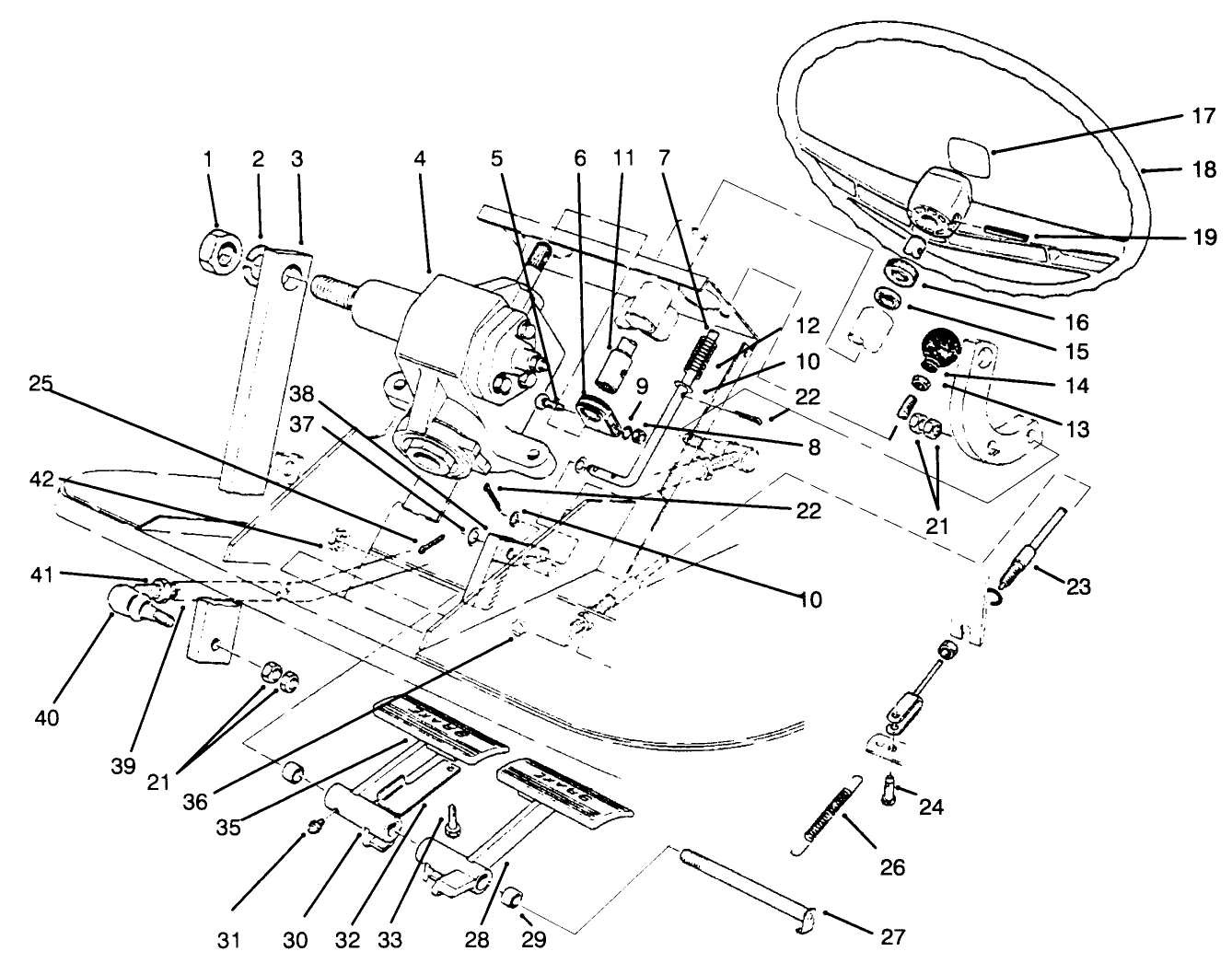 Pedals & Steering Wheel Assembly