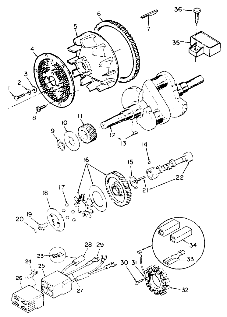 Blower & Crankshaft-Onan P220g Type 1/10808g
