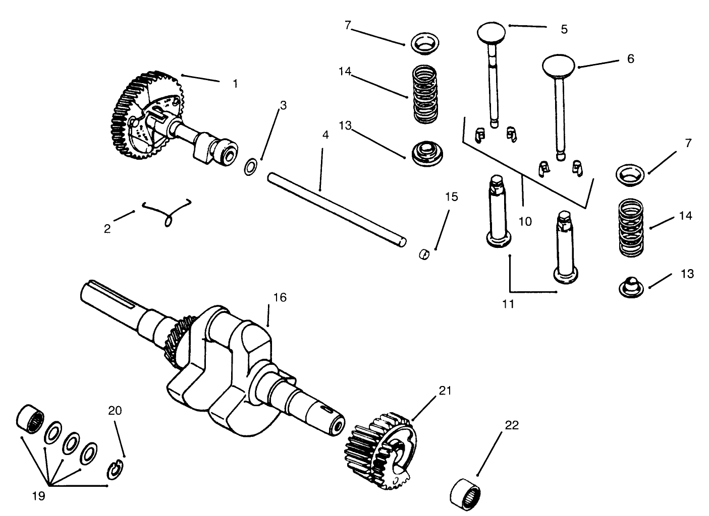 Camshaft, Crankshaft And Valves