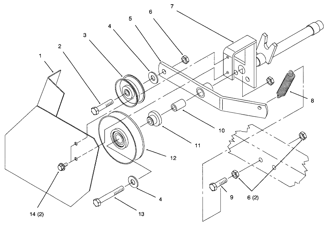 Mid Hitch Idler Asm