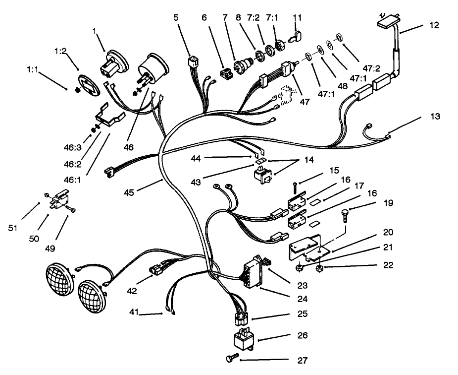 416-H Wire Harness Attachment & Component-S