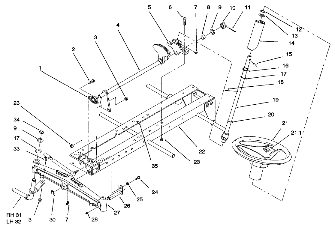 Frame Axle And Steering System