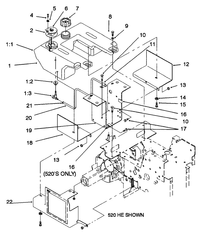 Fuel Tank & Hydro Fan Control Assembly 500