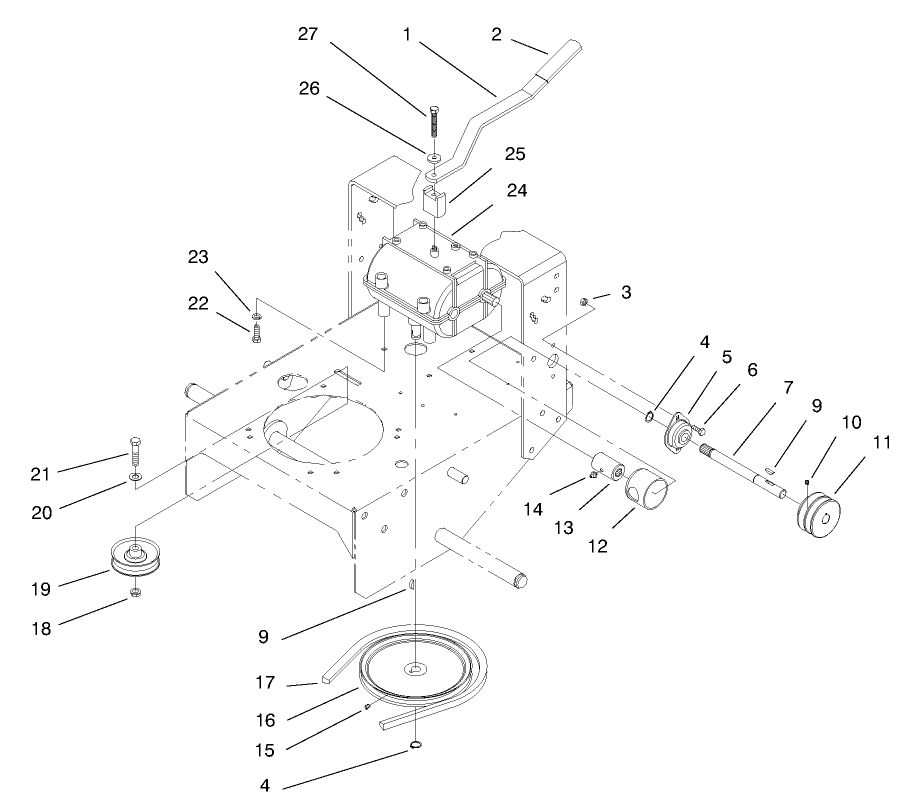 Transmission And Idler Pulley Assembly