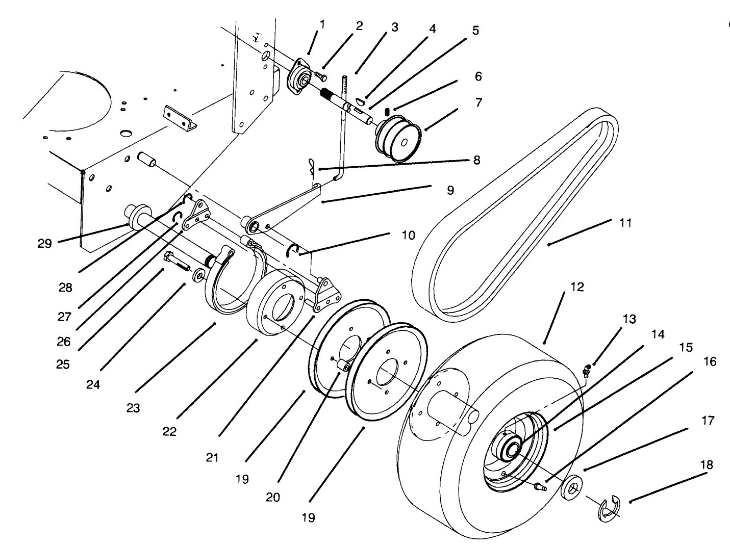 Axle, Brake, Wheel Drive And Belts