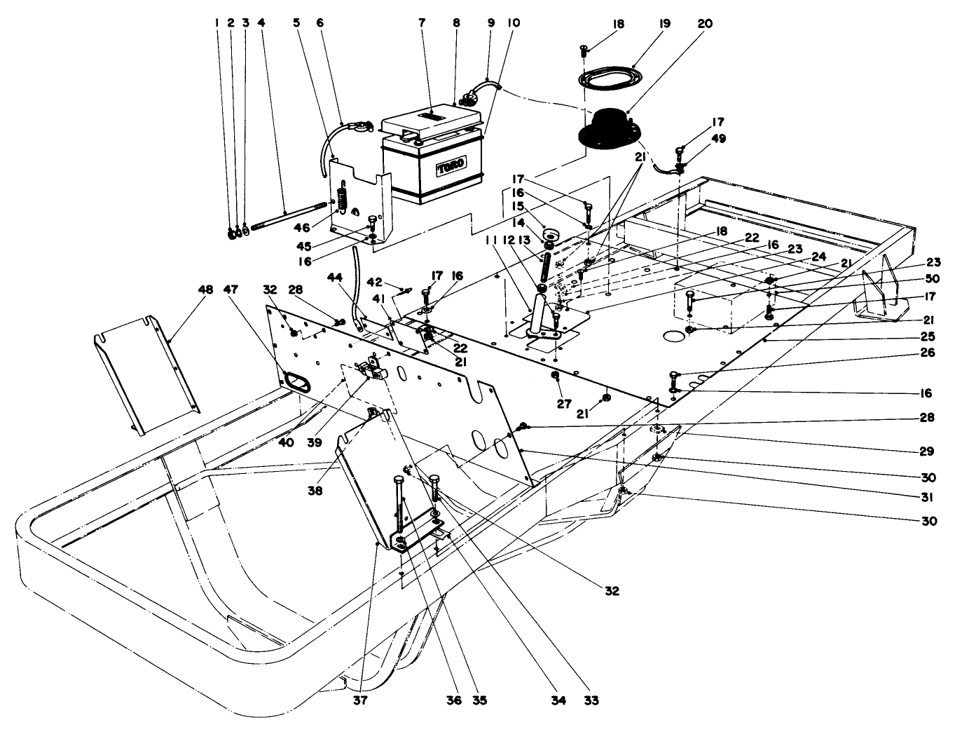 Toe Board And Battery Assembly