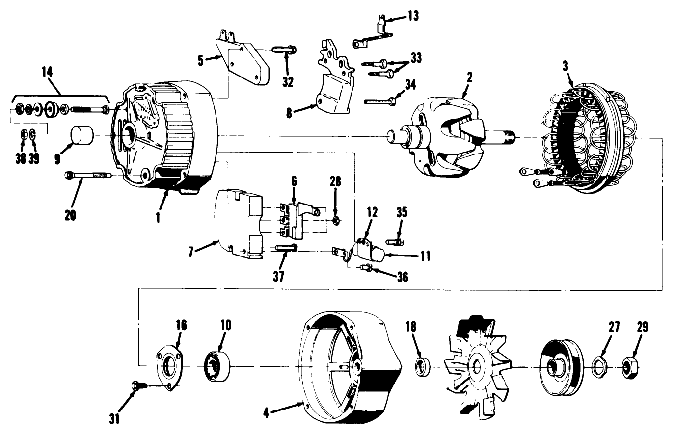 42 Amp. Alternator Assembly No. 39-7370