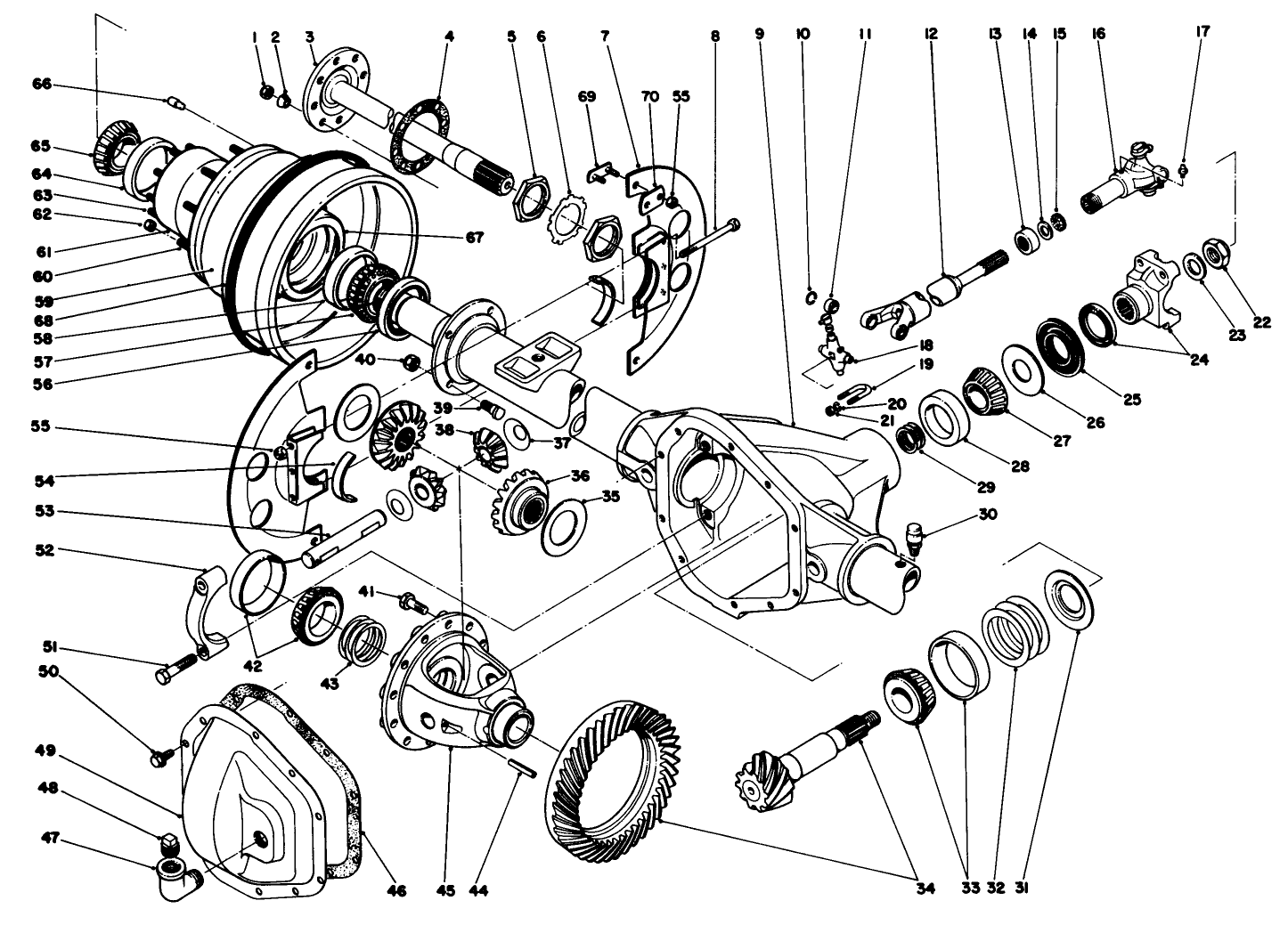 Rear Axle (36-9830) And Drive Line (44-1130)