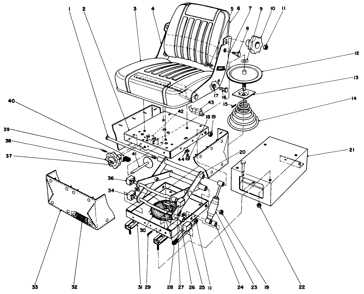Seat Assembly (60-9070) And Suspension Assembly (46-3430)