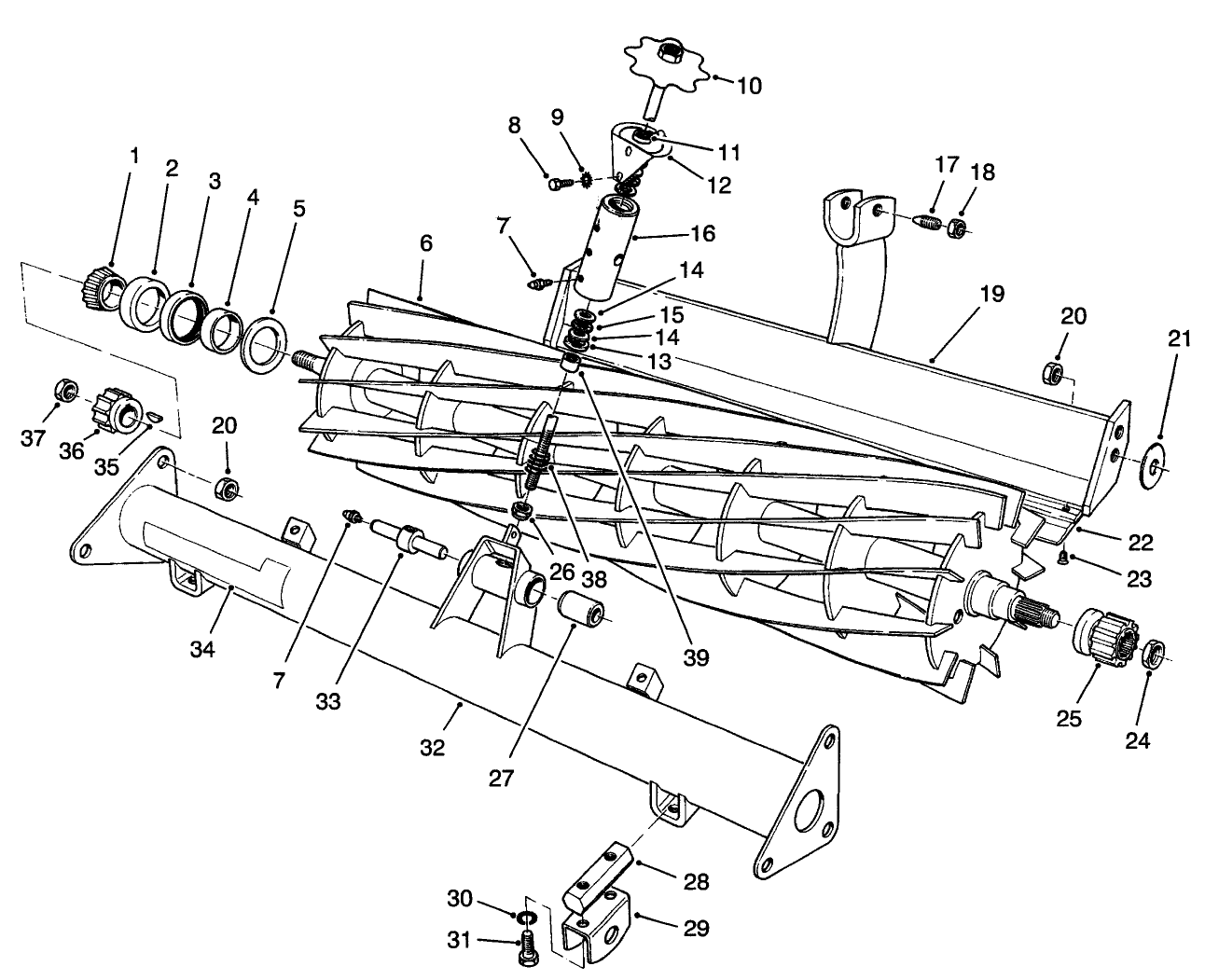 Reel & Bed Bar Assembly
