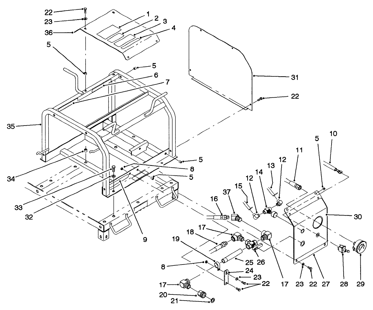 Frame & Control Panel Assembly
