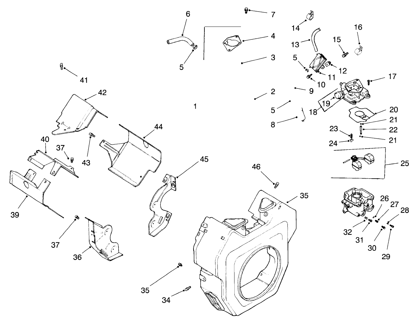 Blower Housing, Baffles, & Fuel System