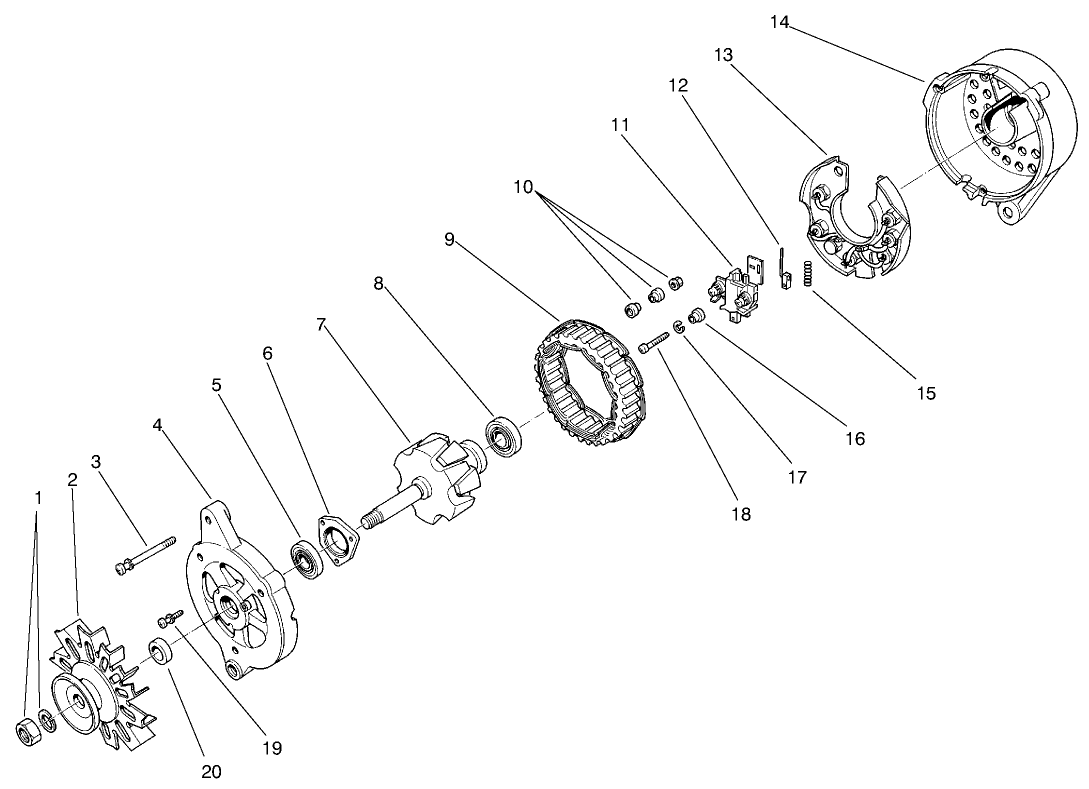 Alternator Assembly No. 43-0390