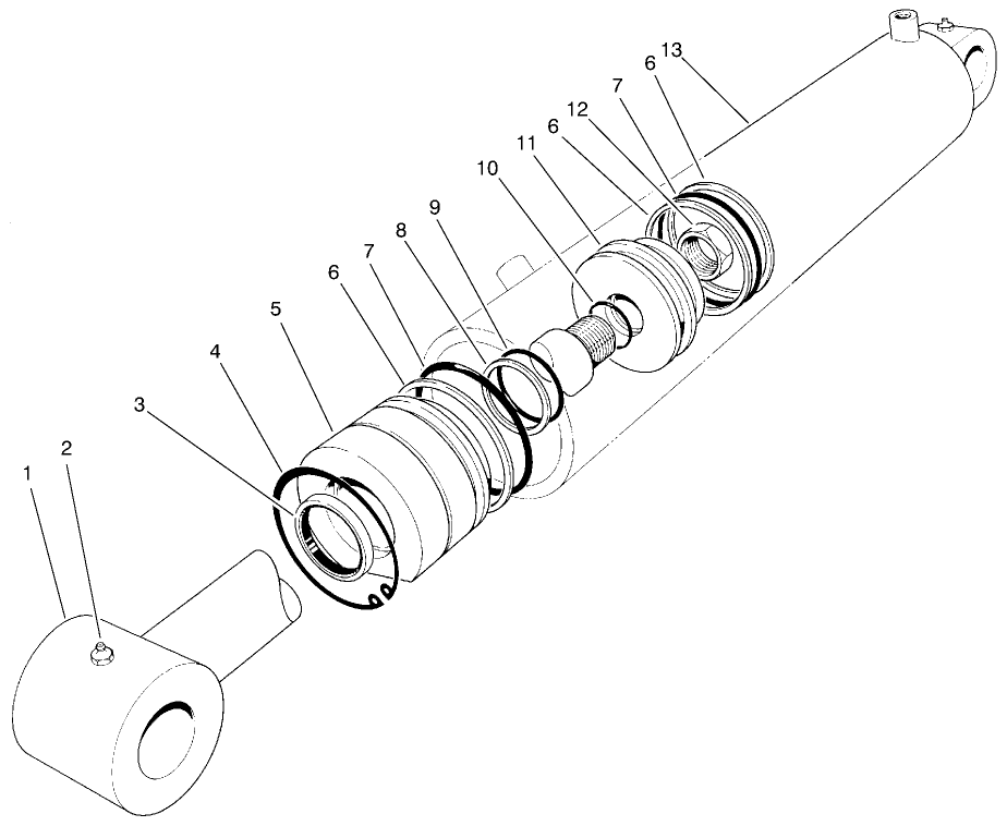 Hydraulic Lift Cylinder Assembly No. 62-4250 (2-1/2