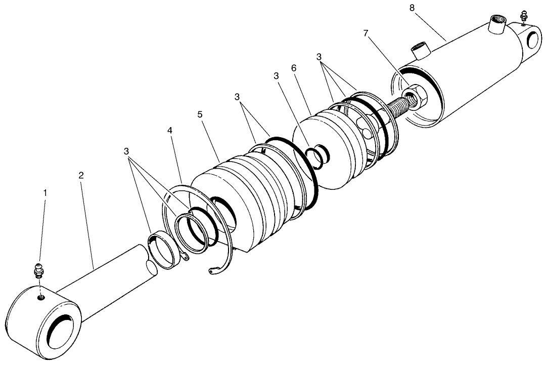 Hydraulic Lift Cylinder Assembly No. 66-1250 (3