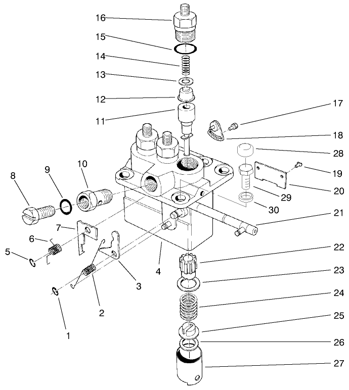 Fuel Injection Pump Assembly (continued)(used On Serial No. 60120 & Up)