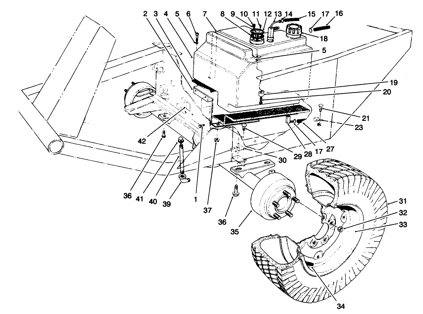 Front Axle & Fuel Tank Assembly