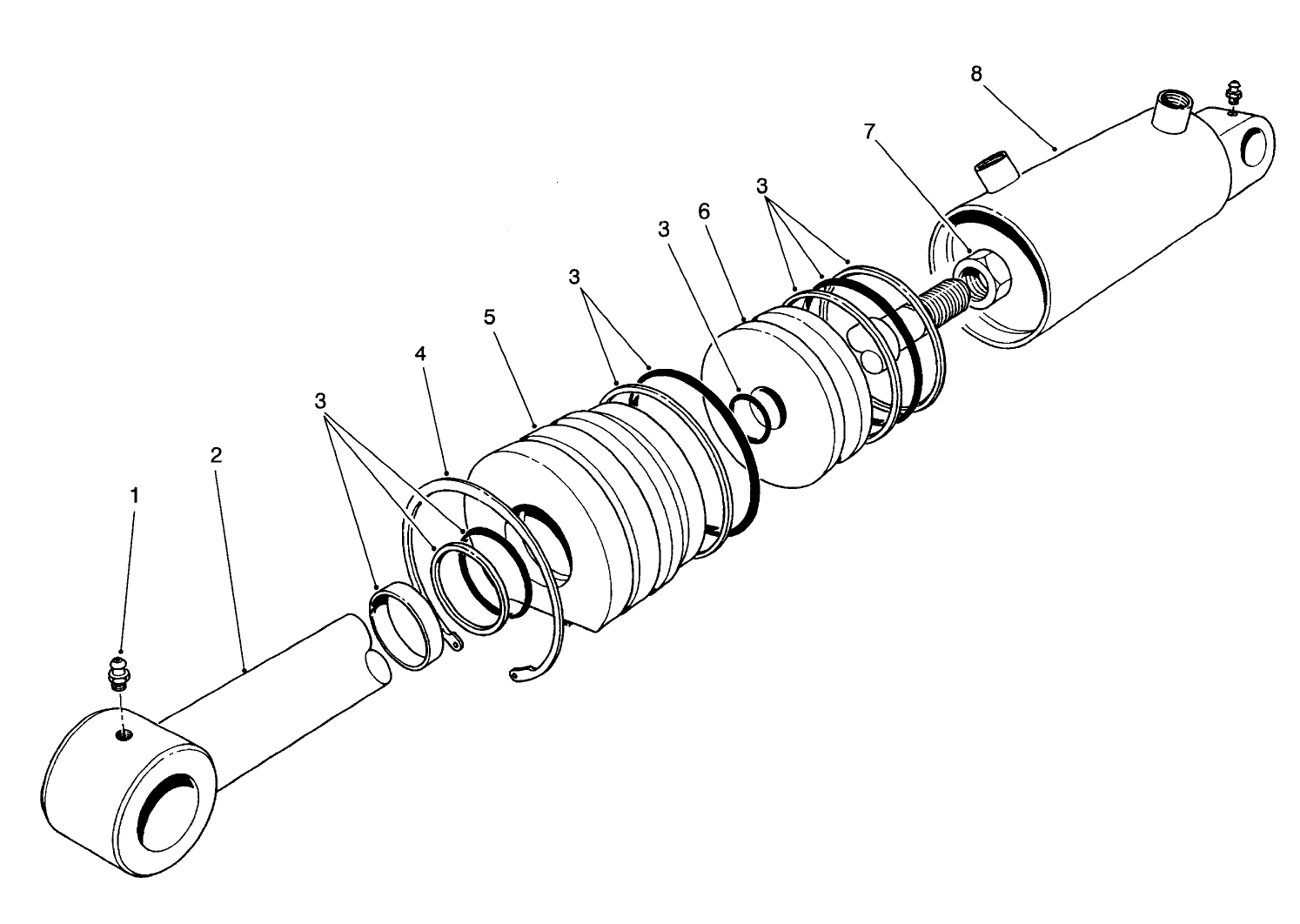 Hydraulic Lift Cylinder Assembly No. 62-4250 2-1/2