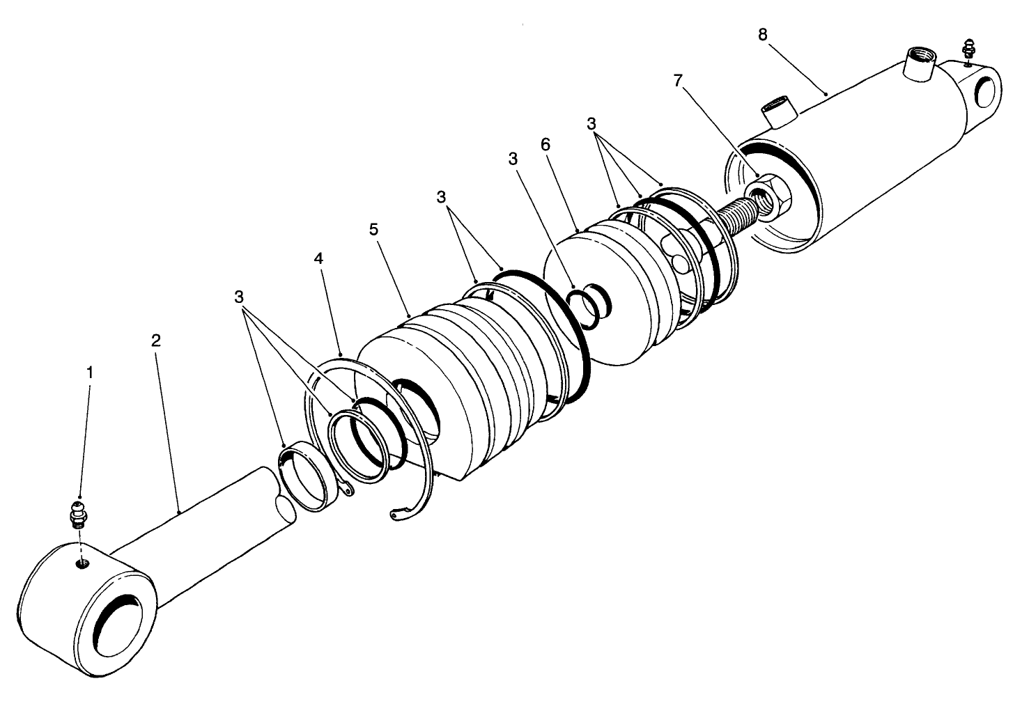 Hydraulic Lift Cylinder Assembly No. 66-1250 3