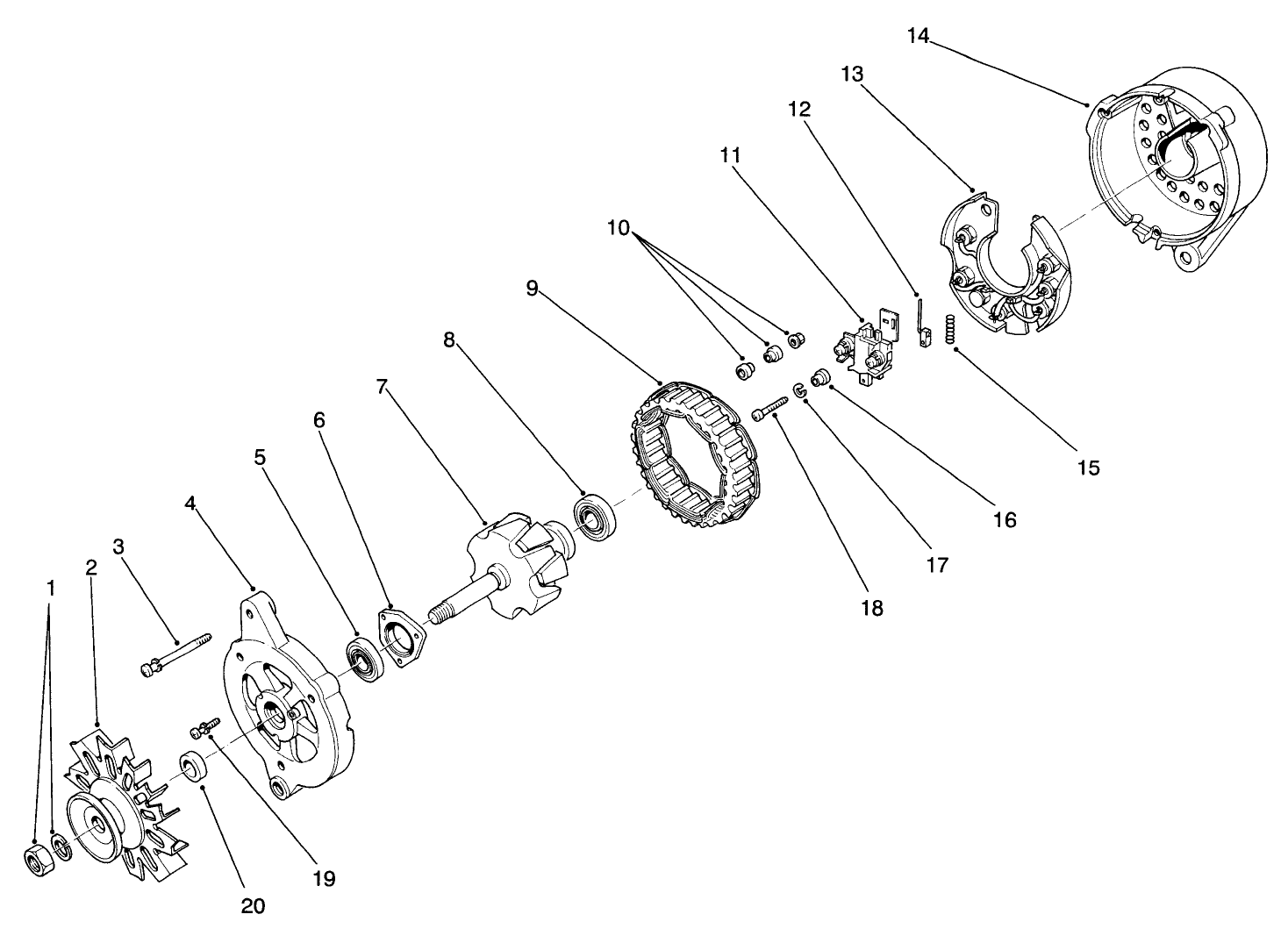 Alternator Assembly No. 43-0390