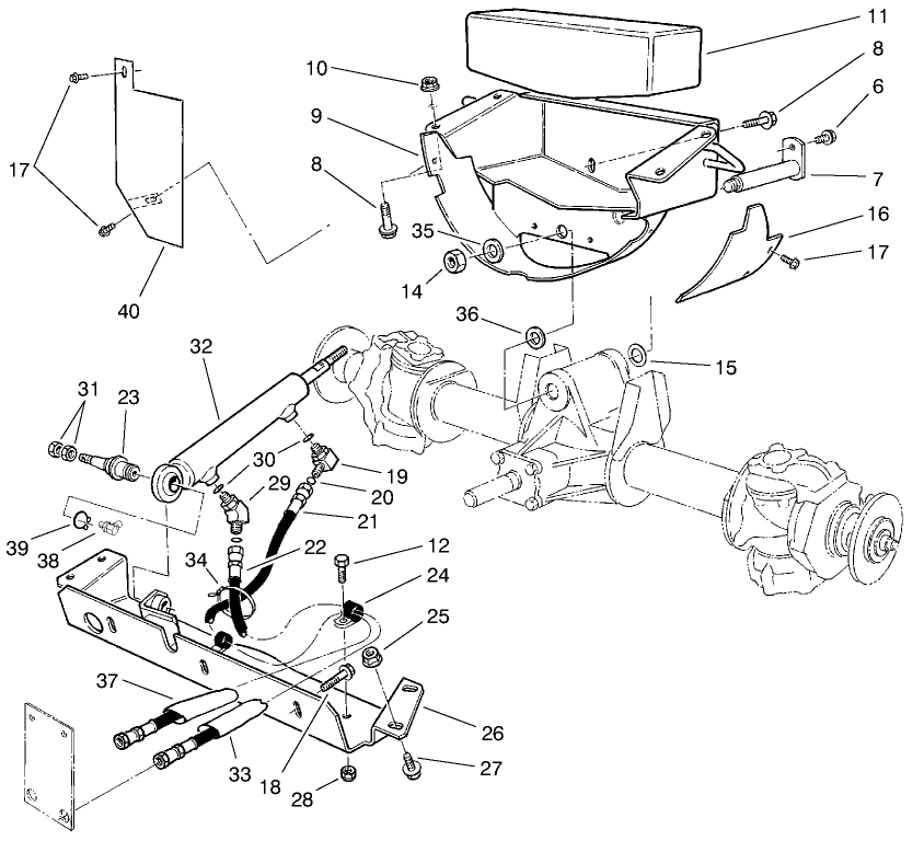 Axle Support & Steering Cross Member