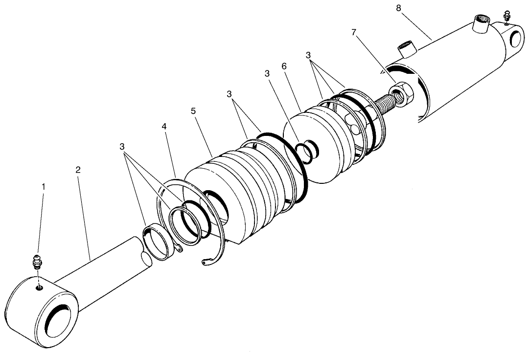 Hydraulic Lift Cylinder Assembly No. 66-1250 (3