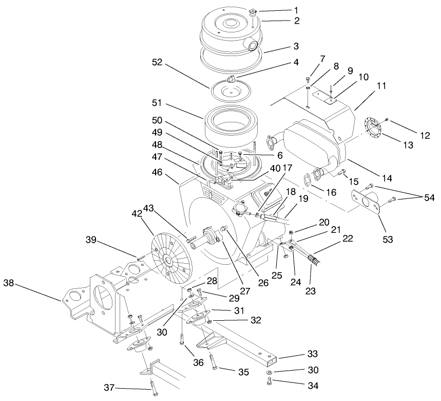 Engine & Muffler Assembly