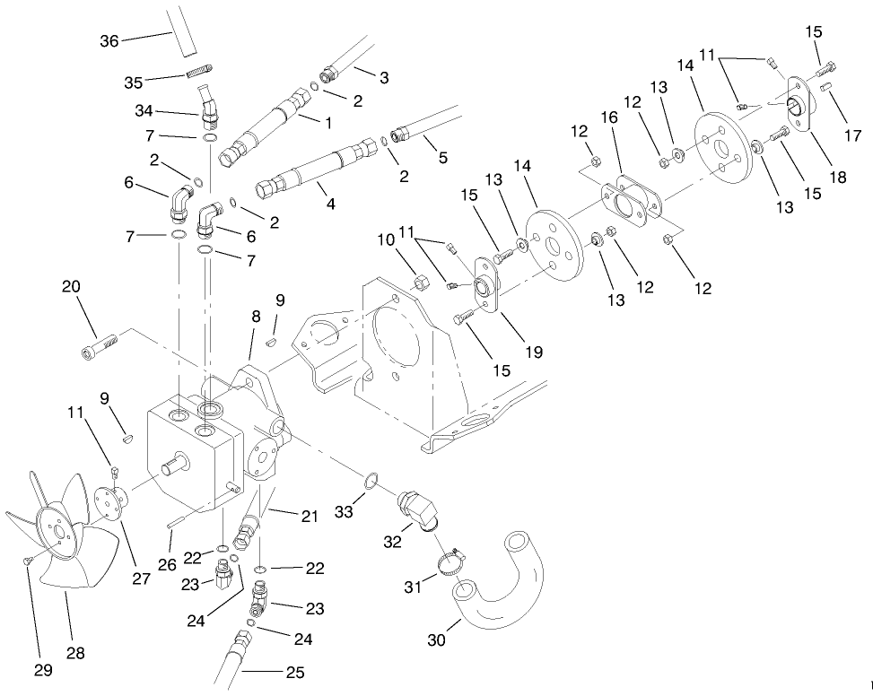 Hydraulic Pump Installation Assembly