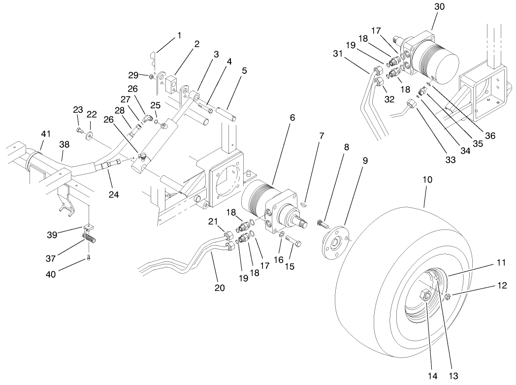 Rear Wheel & Lift Assembly