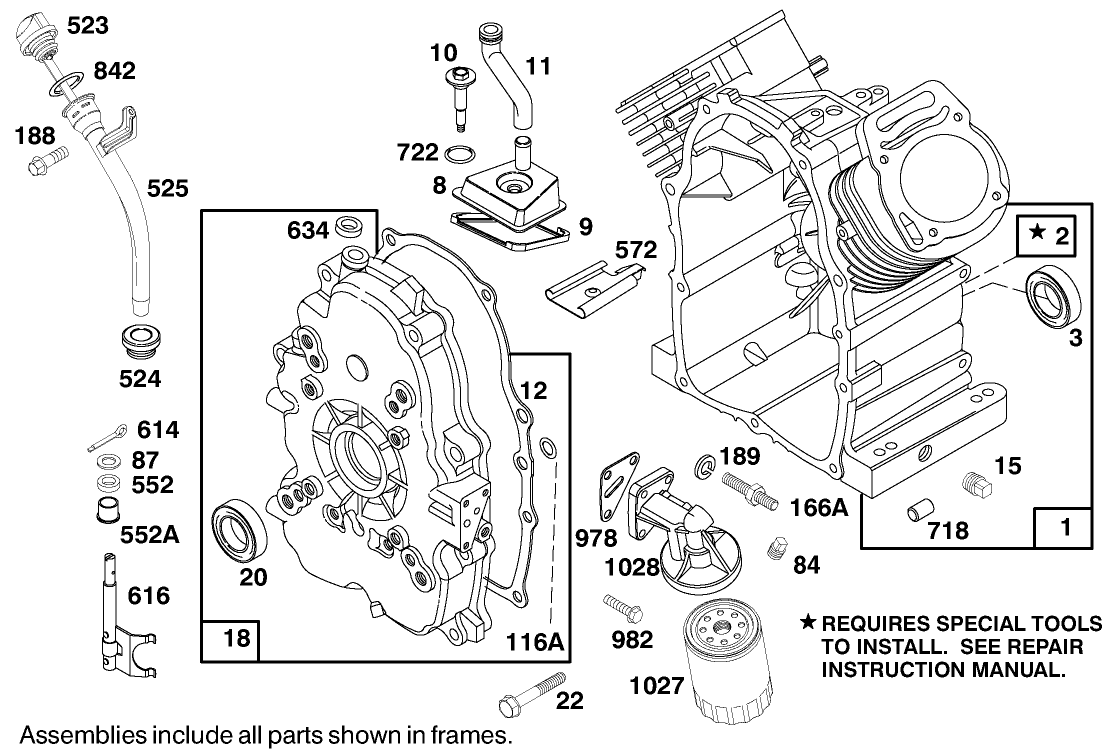 Engine Briggs & Stratton Model 303447-0480-01