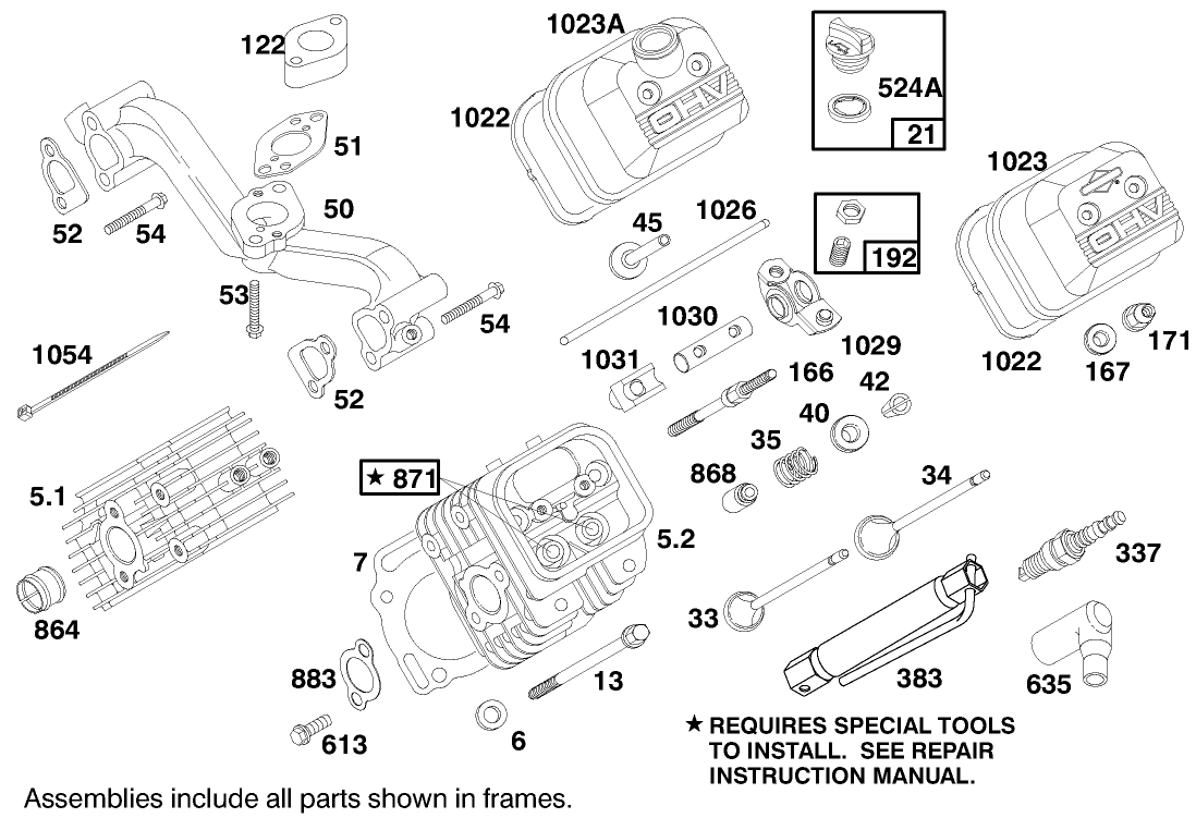 Engine Briggs & Stratton Model 303447-0480-01