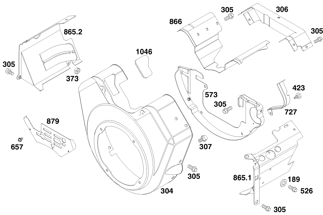 Engine Briggs & Stratton Model 303447-0480-01