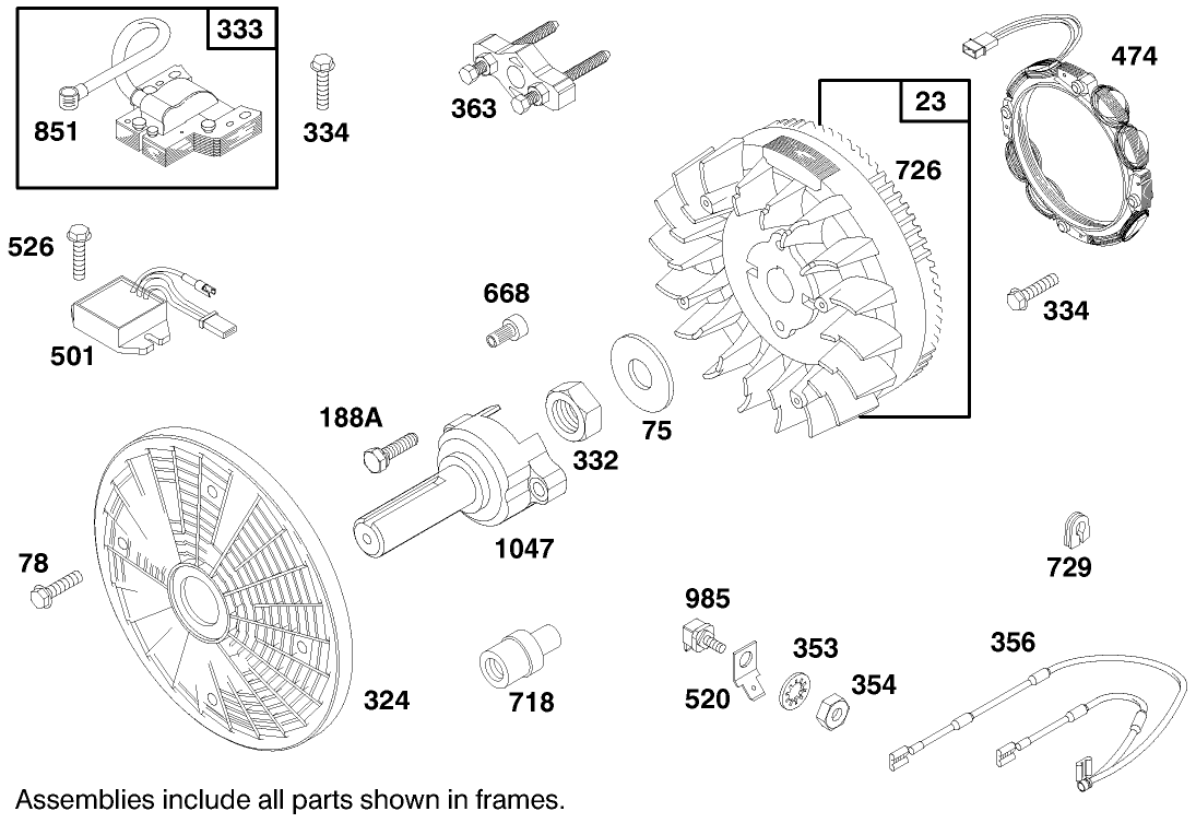Engine Briggs & Stratton Model 303447-0480-01