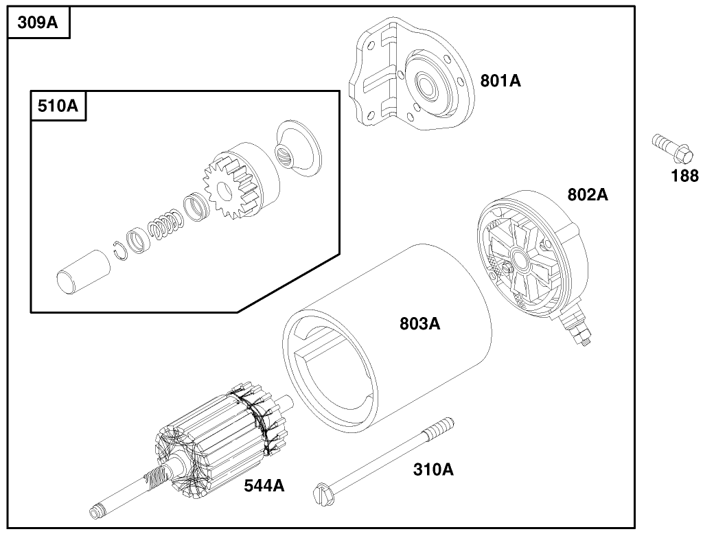 Engine Briggs & Stratton Model 303447-0480-01