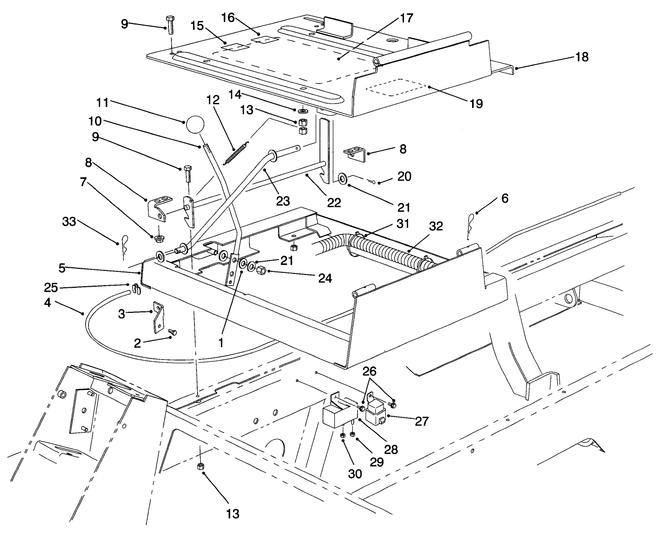 Seat Frame & Throttle Assembly (continued)