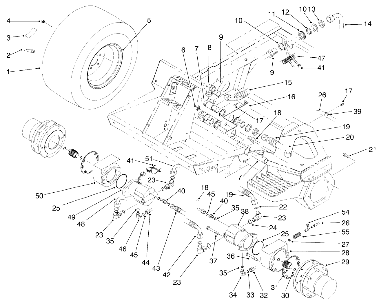 Front Hydraulic Drive & Brake Asm. (continued)