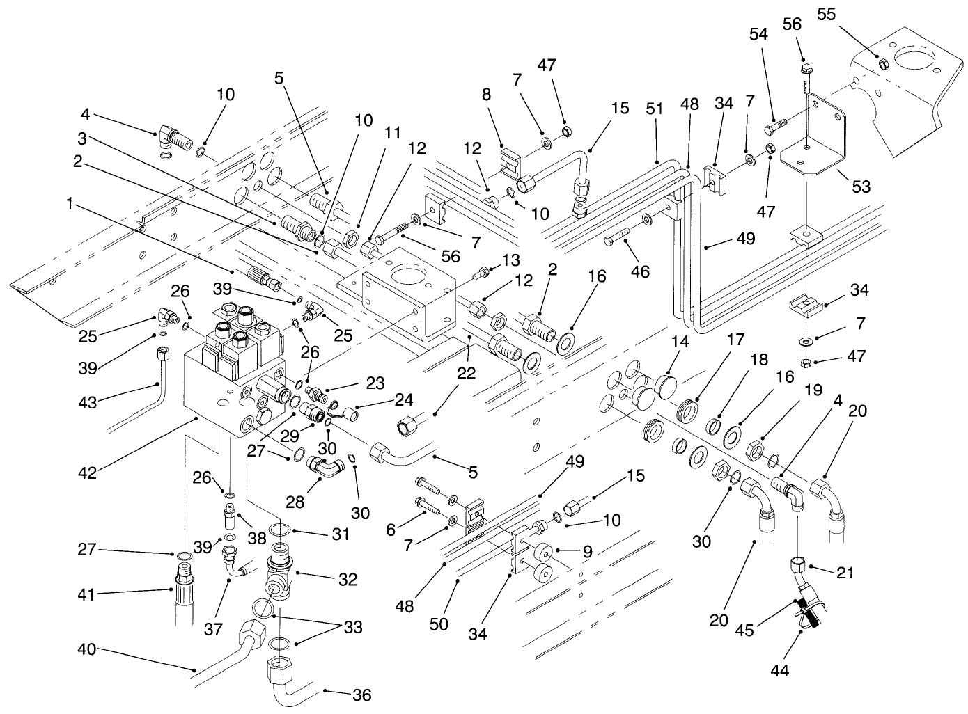 Rear Hydraulic Control Block & Tubes