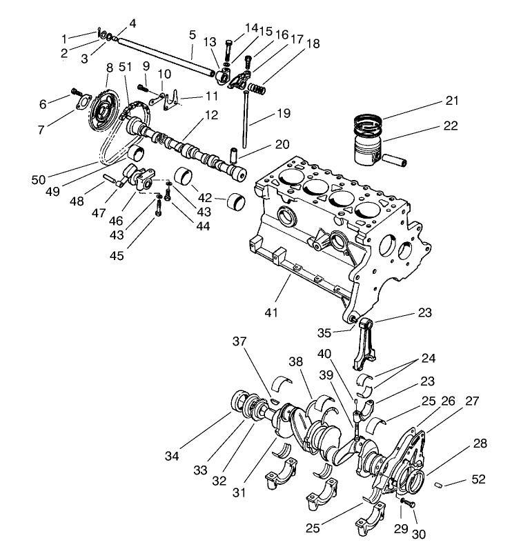 Crankshaft & Camshaft Assembly (continued)