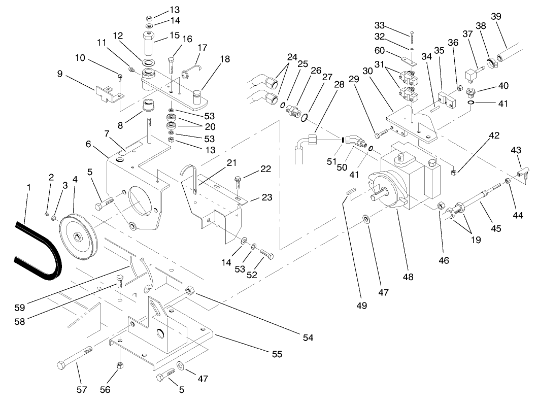 Hydraulic Pump Installation Assembly (cont.)
