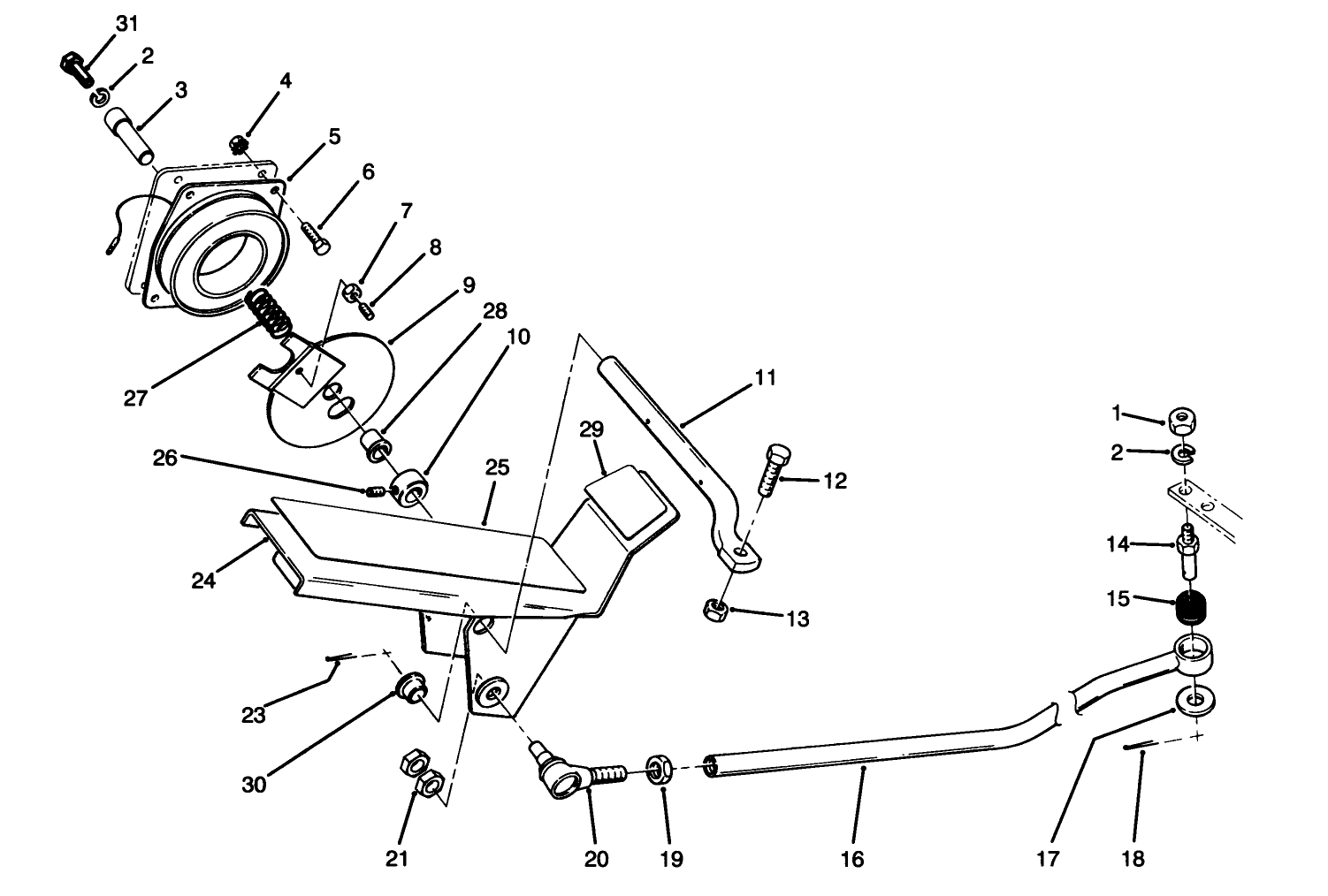 Traction Pedal & Cruise Control Assembly