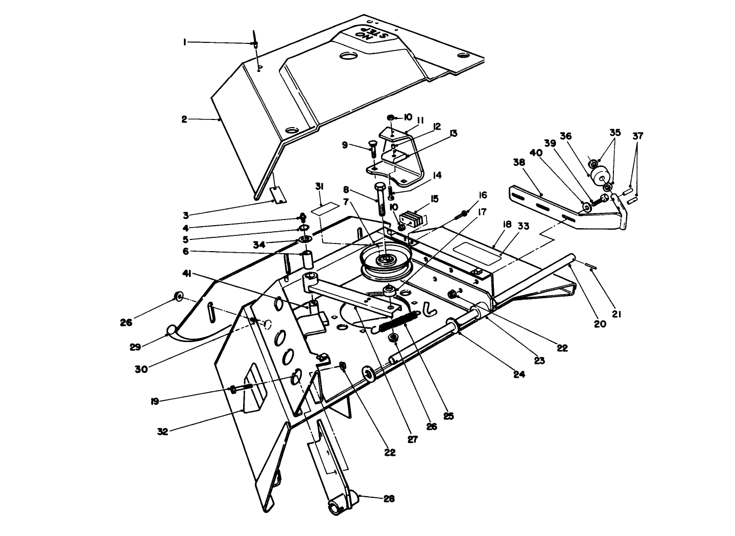 Center Deck Model No. 30592 Right Wing Assy.