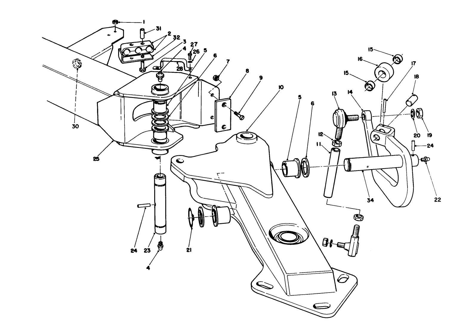 Wing Deck Lift Arm Assembly