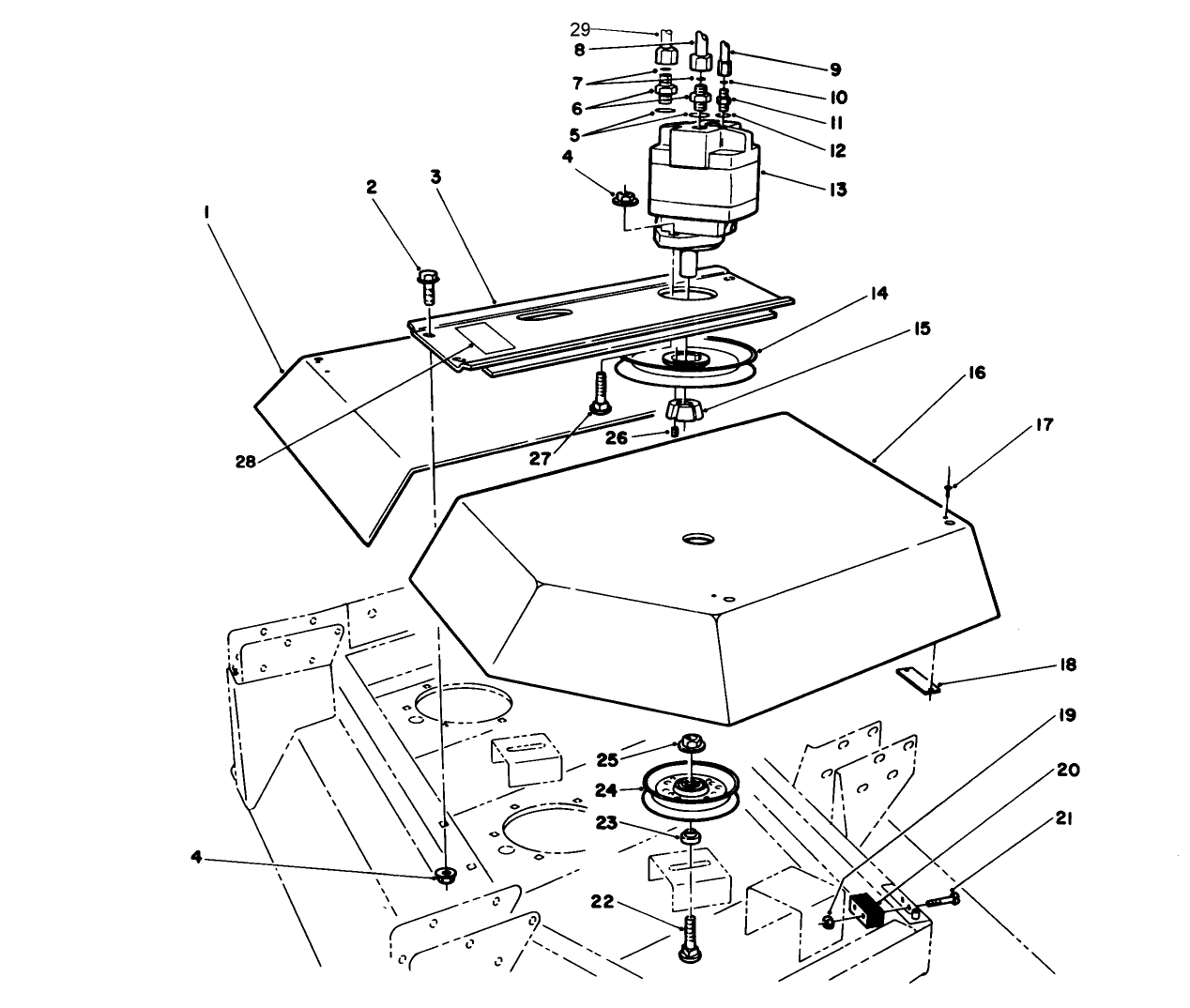 Wing Deck Model No. 30591 L.h. & 30593 R.h. Drive Assembly