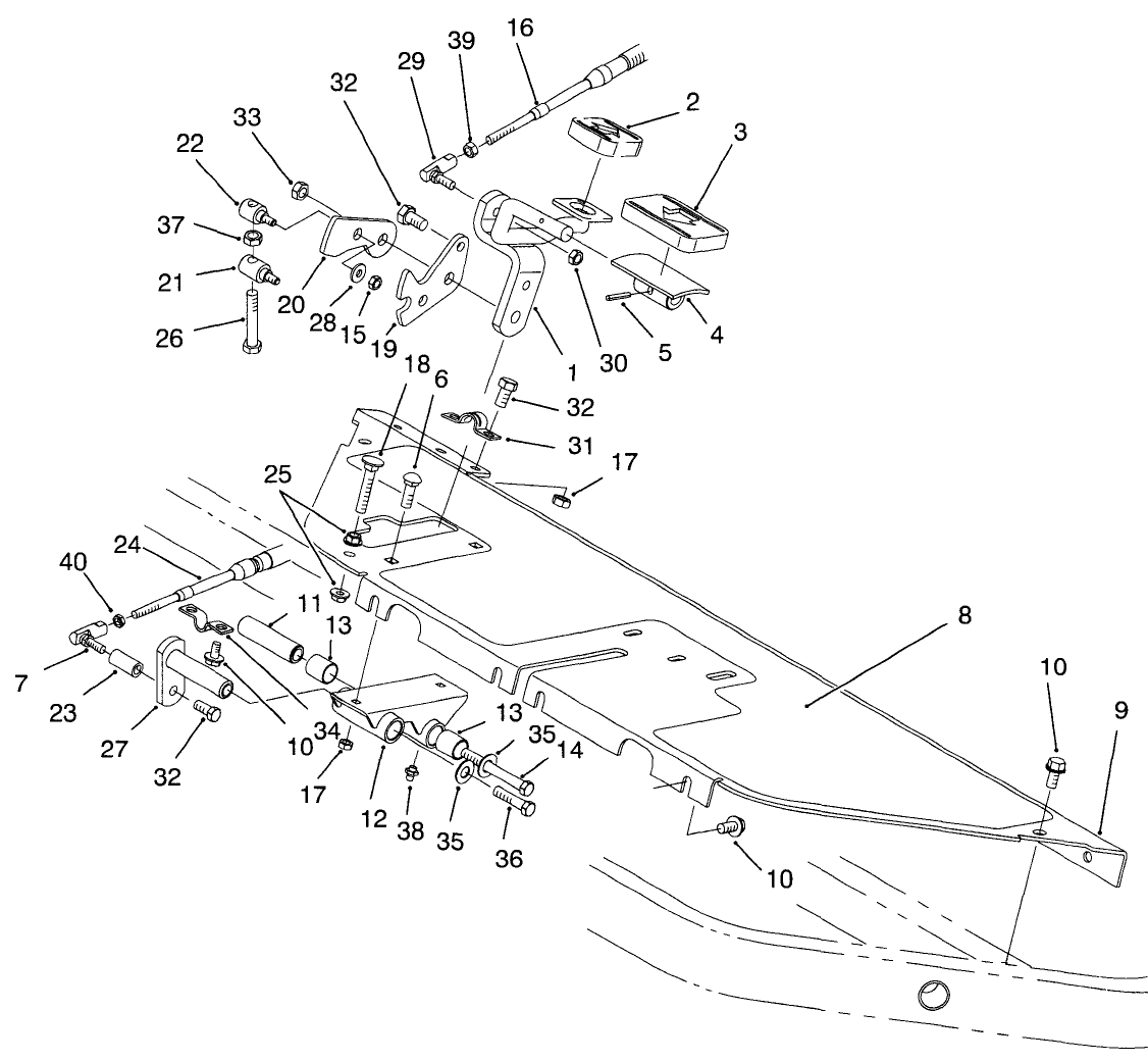 Floor Panel & Traction Pedal Assembly