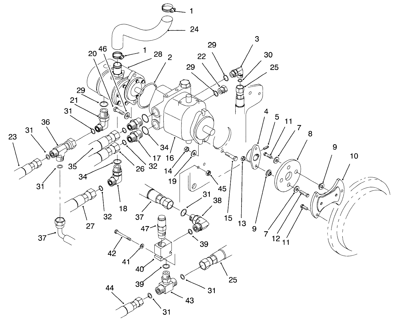 Hydraulic Pump & Hydrostat Assembly